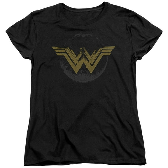 Wonder Woman Movie - Distressed Logo - Women's Short Sleeve Shirt - Large