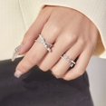 thumbnail image 7 of BNNG Double Layer Star Pearl Ring For Women Summer Fashion Personalized Ring Opening Adjustable Index Finger Ring Open Knuckle Rings for Women Adjustable Thumb Finger Rings, 7 of 7