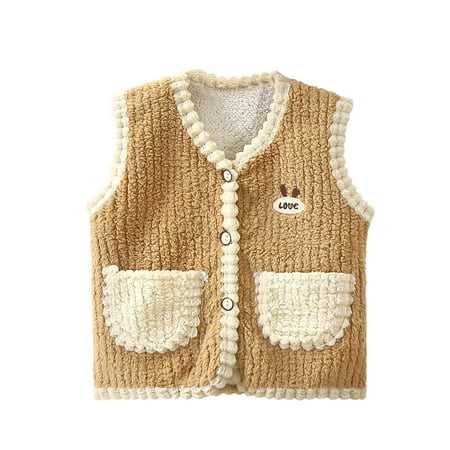 Kiijoy Girls Vest Winter Sleeveless Warm Jacket Outerwear Sizes 18-24M