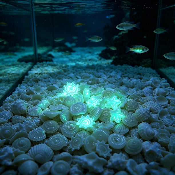 fish tank accessories glow in the dark Betta Stones Glow-in-The-Dark  Small Aquarium Decor Add color and beauty to your underwater world with this Top Fin Glow Glow in the Dark Aquarium
