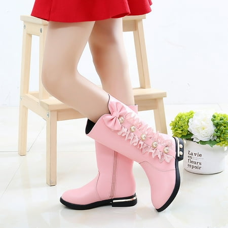 

Baby shoes Toddler Infant Kids Baby Princess Butterfly Knot Shoes Fashion Leather Boots CHMORA