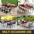 thumbnail image 5 of Cardinal Bird Table Cloths for 6 Foot Rectangle Tables, Poinsettia Pine Cones Berry Flowers Red Plaid Patio Waterproof Elastic Fitted Tablecloths, Washable Rectangular Table Cover for Camping, 5 of 8
