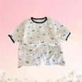 thumbnail image 4 of Ensemble de Pyjama pour Filles, Manches Courtes 2 Pcs, Confort Estival Frais, pour Soirée Pyjama à la Maison et Voyage, 4 of 7