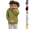 thumbnail image 4 of Kintue Big Mouth Monster Pullover Hoodies Unisex Flannel Hooded Sweatshirt, Plush Soft Cosplay Novelty Funny Halloween Costume Oversized Pajamas Fleece Outfits Gifts, 4 of 4