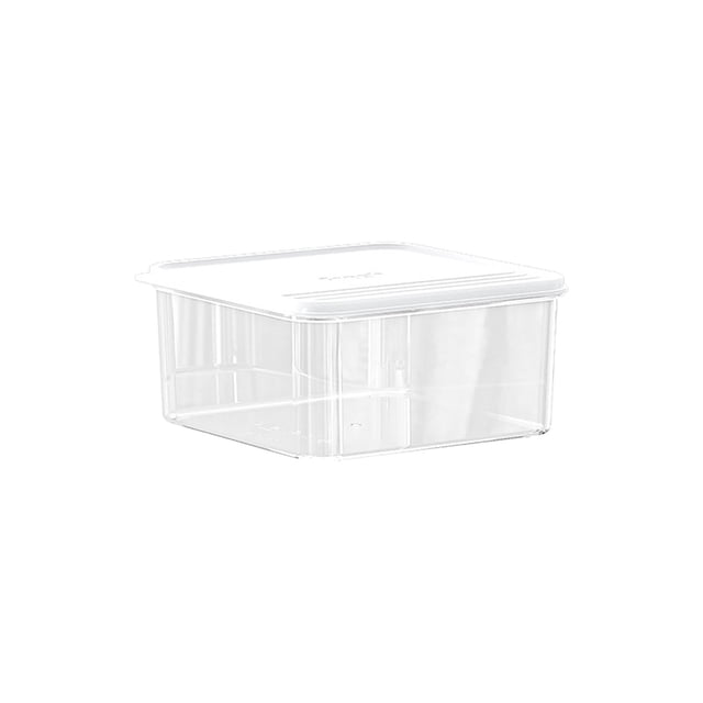 Vwrxbz Stackable Refrigerator Organizer Bins with Lids Kitchen Food Storage Containers Sealed Clear Snack Nut Box Transparent