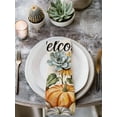 thumbnail image 2 of Orange Pumpkin Fall Cloth Napkins Set of 4 Reusable Dinner Napkins, Thanksgiving Sunflower Autumn Beige Cocktail Napkin Washable Table Napkins for Wedding/Holiday Party/Baby Shower 20"x20", 2 of 7