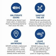 Ozium Car Air Freshener/Sanitizer Spray Original Scent - Eliminates Odors - 3.5 Oz