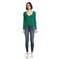 thumbnail image 3 of No Boundaries Juniors V-Neck Seamless Tee, Sizes XS-XXL, 3 of 5