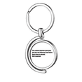 thumbnail image 1 of Lema una vez se pierde la vida es en vano Rotating keychain Metal Keyring Holder, 1 of 2