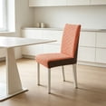 thumbnail image 4 of Dining Chair Covers, Stretch Chair Slipcovers, Orange, Polyester Blend Washable Chair Protectors, Elastic Fit Parsons Kitchen Chair Covers, Kitchen Hotel Banquet Wedding and Event Decor, 22 in, 4 of 5
