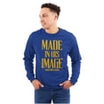 thumbnail image 3 of Made His Image Jesus Christian Long Sleeve TShirt Men Women Brisco Brands S, 3 of 6