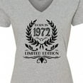 thumbnail image 4 of Inktastic Born in 1972 Limited Edition Women's V-Neck T-Shirt, 4 of 5