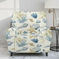 thumbnail image 2 of Xixirimido Starfish Shell Conch Coral Recliner Chair Covers 4-Pieces Stretch Lazy Boy Recliner Covers with Pocket Reclining Slipcovers Soft Sofa Slipcover Furniture Protector for Pets Kids, 2 of 8