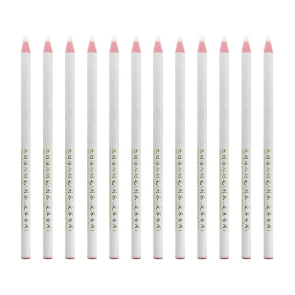 EeaseMX 12 bolígrafos de punta de papel en rollo, para máquina de coser, crayones multiusos (blancos)