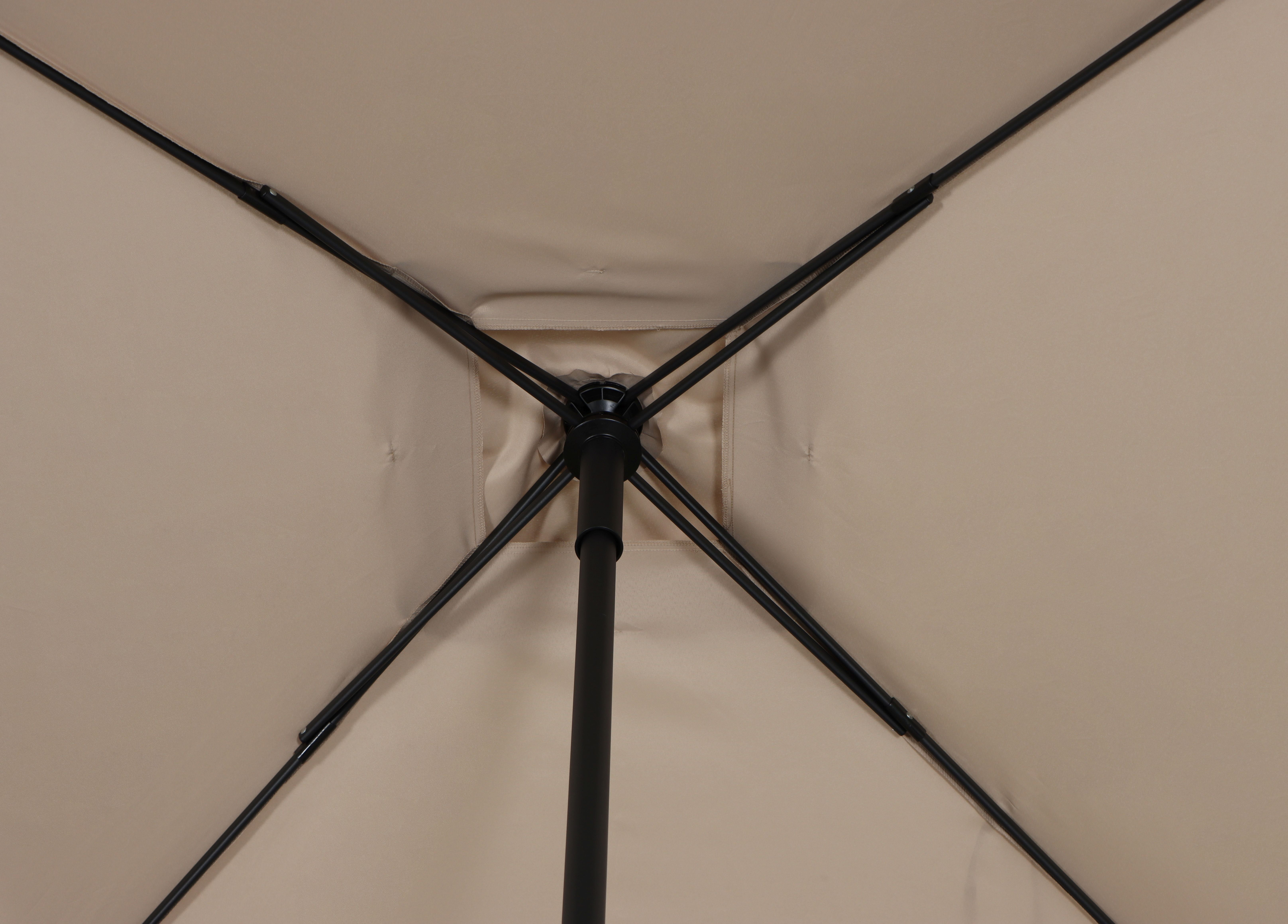 Mainstays 5ft Square Tan Market Patio Umbrella, Push-Up