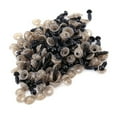 thumbnail image 2 of 100 piezas de ojos de plástico negro para muñecas, osos de peluche, marionetas, manualidades, material de 9 mm, 2 of 14