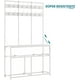 thumbnail image 4 of MYXSRI Armario, estantería, cómoda, tocador con almacenaje, mueble de almacenaje con 8 cajones de tela y percheros Capa(Blanco), 4 of 7