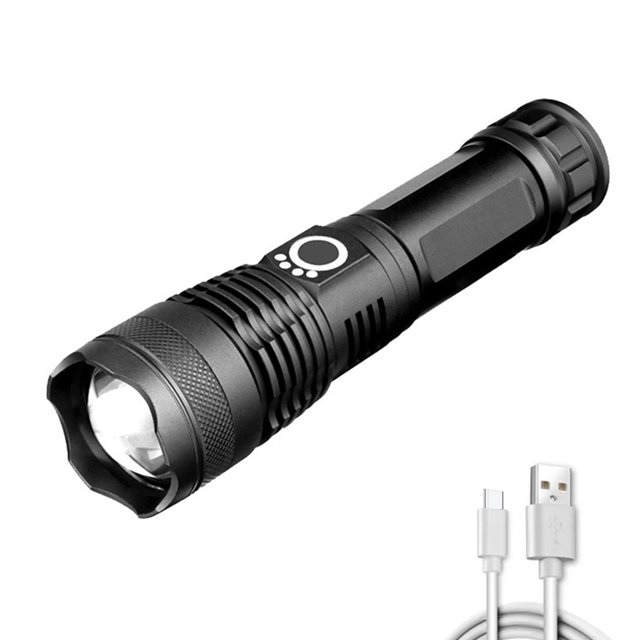 XHP50 Linterna LED 5 Modos 1500LM Antorcha Luz USB Recargable IPX4 Impermeable