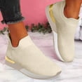 thumbnail image 5 of YOUYEDIAN Orthopedic Casual Shoes for Women Arch Support Sneakers Wide Width Non Slip Slip on Server Shoes Knitted Mesh Stretch Comfortable 2026 Orthopedic Shoes (Khaki), 5 of 5