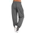 thumbnail image 2 of Pantalones Pantalones deportivos sueltos Pantalones de chándal casuales de pierna recta para mujer, Gris oscuro, 5XL kenally AP002164-16, 2 of 7