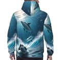 thumbnail image 7 of Wukai Ice Blue Ocean Cute Dolphin A Print Men Hoodies Fleece Sweatshirts Long Sleeve Sweaters Pullover Fall Outfits Winter Clothes-Small, 7 of 7