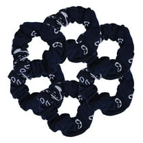 Motique Accessories Bandana Soft Hair Scrunchies for Adult Female and Girls- Set of 6 - Navy
