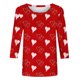 thumbnail image 4 of Fiudx Ofertas Flash Del Día Solo En Línea Blusa Holgada con Estampado de Pascua y Cuello Redondo Retro de Manga Tres Cuartos a La Moda para Mujer, 4 of 4