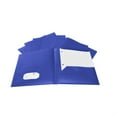 thumbnail image 3 of School Smart 2-Pocket Poly Folders with 3-Hole Punch, Blue, Pack of 25, 3 of 3
