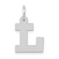 thumbnail image 1 of 14k White Gold Small Block Initial L Charm, 1 of 2