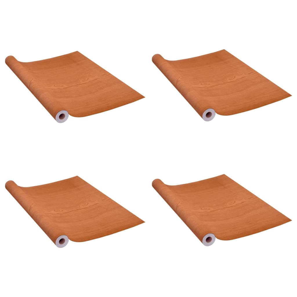 vidaXL 2/4x Self-adhesive Door Films Dark Wood PVC Window Film Multi Colors