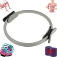 thumbnail image 4 of Double Handle Exercise Circles, Fitnesses Magics Circles Resistance Ring, Magics Circles Pilates Ring with Double Grip, Lightweight Magics Circles Yoga Circles, Exercise Fitness Equipment, 4 of 4