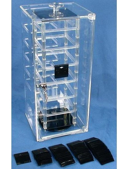 2 EARRING ROTATING DISPLAY STANDS REVOLVING 200 CARDS 