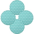 thumbnail image 2 of Coolnut Teal Polka Dots Round Placemats Waterproof Non-Slip Washable Place Mats Polyester Table Mats Set of 1 Heat Resistant for Home Kitchen Holiday Party Home Decor Gifts, 2 of 7