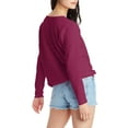 thumbnail image 2 of Hanes Women’s EcoSmart Cotton-Blend Fleece Crewneck Sweatshirt, 2 of 5