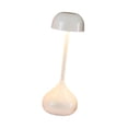 thumbnail image 2 of Lámpara de mesa de metal, lámpara de escritorio decorativa, recargable por USB, moderna luz de noche, lámpara de noche para oficina, dormitorio, sala Arte blanco, 2 of 9