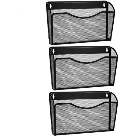 Wall Mount File Holder 3 Pack Agptek Single Pocket Mesh Metal Organizer Black Canada - Wall Mount File Holder Metal Wall Mount File Holder 3 Pack Agptek Single Pocket Mesh Metal Organizer Black Canada - Wall Mount File Holder Metal