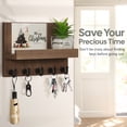 thumbnail image 6 of Key Holder for Wall, Dinosam Mail Organizer Wall Mount with 5 Key Hook and Mail Holder, Designer Key Rack Suitable for Entryway, Hallway, Bedroom, Living Room and Office,Light Brown, 6 of 7