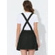 thumbnail image 4 of Minifalda Vaquera Allegra K De Tirantes Con Botones Negro XL, 4 of 5