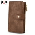 thumbnail image 7 of UTO Wallets for Women Vegan Leather RFID Blocking Trifold Purse Card Holder Ladies Clutch Phone Wristlet(Brown Retro), 7 of 7