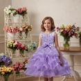thumbnail image 7 of Vividxx Toddler Girls Dresses Sparkling Party Dress For Girls Glimmering Sequin Party Gown With Skirt For Stage Performances 10-11 Years, 7 of 7
