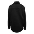 thumbnail image 6 of Dazajoo Womens Solid Half Zip Mock Neck Sports Sweatshirt Oversized Long Sleeve Pullover Tops with Thumb Holes,Black,XXL, 6 of 10