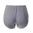 thumbnail image 4 of KHONTS Women's Athletic Shorts Running Color Block Mini Shorts Gym Home Pjs Pants with Pockets and Drawstring Grey M, 4 of 7