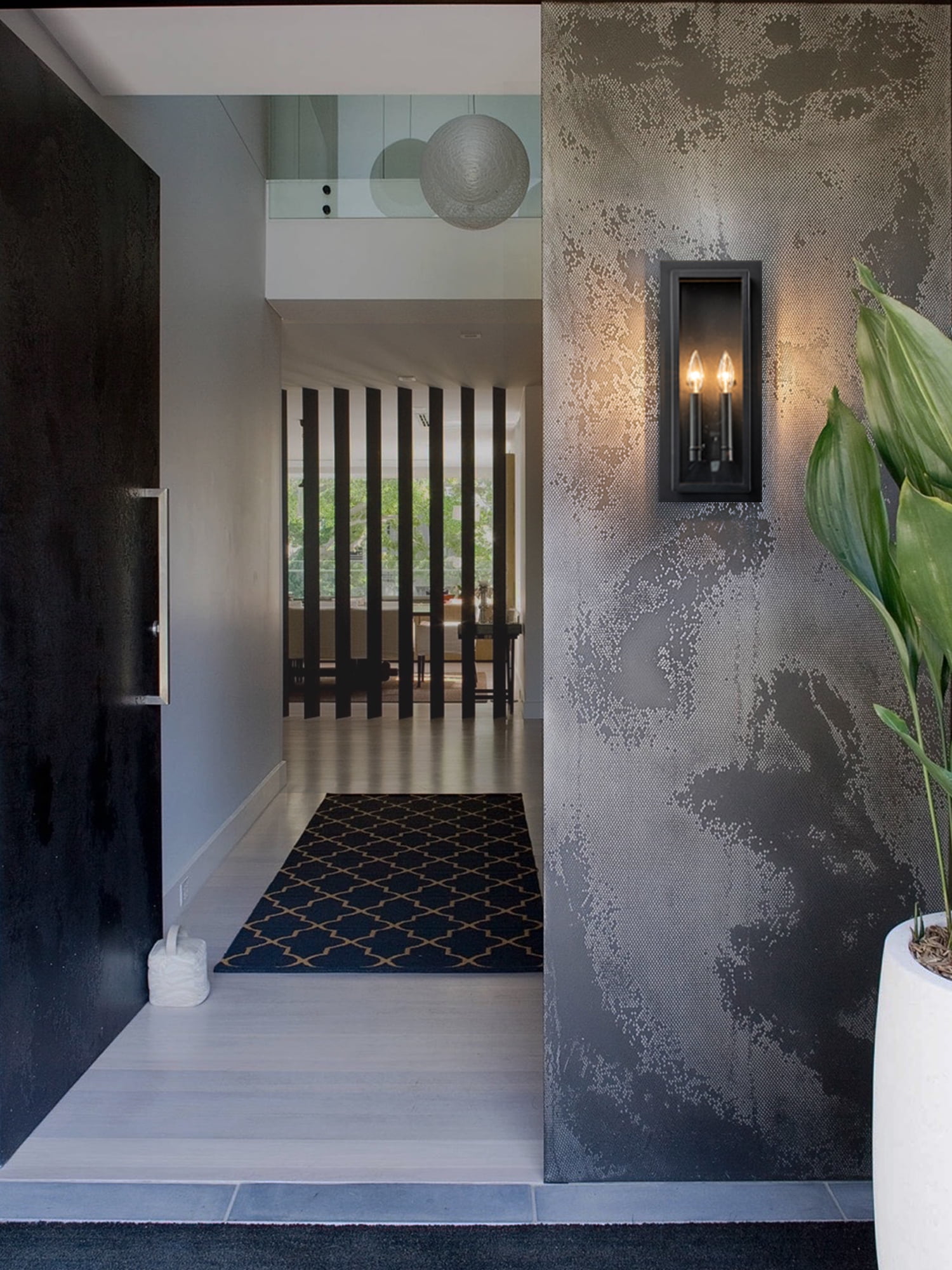 2-Light Modern outdoor wall sconce