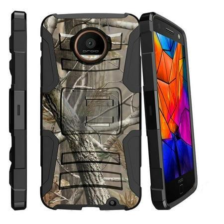 Motorola Moto Z Force Case | XT1650 Case [ Clip Armor ] Rugged Defense Impact Case with Built in Kickstand and Belt Clip - Hunter