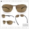 thumbnail image 2 of Mens 90s Rectangular Metal Rim Sport Wrap Arm Sunglasses Gold - Gold Mirror, 2 of 8