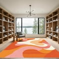 thumbnail image 2 of ODIKA 6x9 Machine Washable Non-Slip Area Rug, Abstract Orange High Traffic Rug, Orange, 1096611, 2 of 7