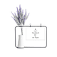 thumbnail image 1 of Lema de los mejores amigos del hombre son sus diez dedos Tarjeta de jarrón de lavanda artificial, 1 of 3