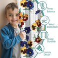 thumbnail image 3 of Blackout Kids Curtains,Pioneer Flower Floral Print Pattern Childrens Insulated Curtains Set Of 2,Bedroom Essentials,Toddler Room Decor 42"x84", 3 of 5