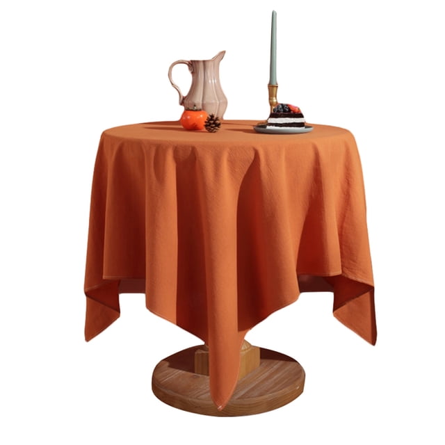 ZAXARRA Halloween Party Tablecloth Pumpkin Ghost Print Round Coffee Table Cover for Dinner Kitchen Wedding Outdoor Decoration