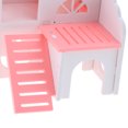thumbnail image 3 of Hamster Hideout Hamster House Jaulas Wooden toys, tres , Rosa Rosado Yinane Hamster Hideout Hut, 3 of 8